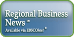 This picture is a logo for Regional Business News. It says, "Available via EBSCOhost."