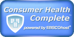 This picture is a logo for Consumer Health Complete. It says, "powered by EBSCOhost."