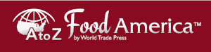 This picture is a logo for A to Z Food America by world Trade Press.