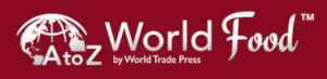 This picture is a logo for A to Z World Food by World Trade Press.