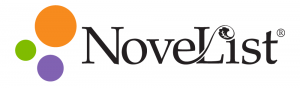 This picture is a logo for NoveList. It has a green, orange and purple circle on it.