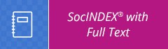This picture is a logo for SocINDEX with Full Text. It has a picture of a bound notebook on one side and the words SocINDEX with Full Text on the other.